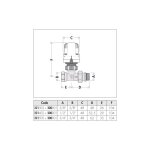 Caleffi ? robinet radiateur thermostatique 221302 ? raccord droit 3 / 8' ? corps en laiton ? plage de ...