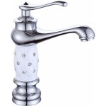 Gojoy - robinet vintage robinet blanc - argent robinet de lavabo un trou Évier mitigeur à levier unique ... Gojoy - robinet vintage robinet blanc - argent robinet de lavabo un trou Évier mitigeur à levier unique ...