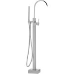 Beliani - robinetterie sur pied acier zinc et laiton argent 112 cm facile  entretenir ribbon