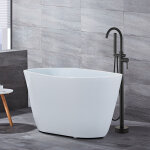 Robinetterie sur pied pour baignoire lot en mlange de chrome zinc et laiton 110 cm de hauteur - noir ...