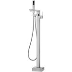 Beliani - robinetterie sur pied laiton acier aluminium argent 120 cm finition solide della