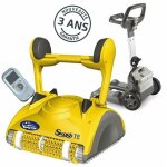 Maytronics dolphin - robot electrique de piscine fond, parois et ligne d'eau avec tlcommande et chariot ...