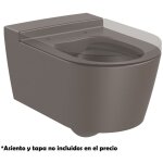 Roca - cuvette murale sans rebord round inspira sans couvercle couleur : marron