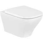 Roca cuvette suspendue optica rimless vortex, fixations cach�es, abattant frein de chute d�clipsable