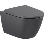 Roca - cuvette wc suspendue ona sans bride, noir mat (sans abattant) a346687080