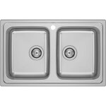 Roca - evier inox à deux bacs budapest Roca - evier inox à deux bacs budapest