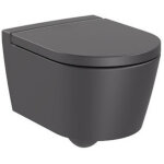 Roca - inspira wc suspendu compact sans bride avec évacuation horizontale, onyx (a346528640) Roca - inspira wc suspendu compact sans bride avec évacuation horizontale, onyx (a346528640)