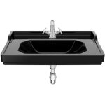 Lavabo carmen mural ou sur colonne (en option) - 800x500mm - noir brillant roca a3270a0560