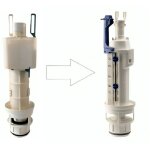 Roca - mcanisme de chasse rservoir wc encastr galilo duo, double volume
