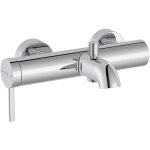 Roca - mitigeur bain - douche mural ona avec inverseur automatique, chrom�