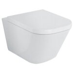 Roca - pack cuvette wc the gap suspendue sans bride - abattant frein chute - blanc