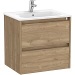 Roca - pack unik 2 tiroirs + meuble lavabo tenet couleur : noyer - dimensions : 585x460x565 mm