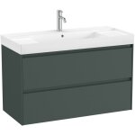 Roca - pack unik lment bas avec 2 tiroirs + lavabo ona couleur : vert mat
