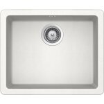 Roca - quarzex riga evier  1 bac couleur : blanc - dimensions : 550x430x200 mm