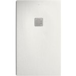 Roca receveur de douche polo + r�sine stonex antid�rapant et d�coupable - avec grille - blanc mat 100x80cm ...