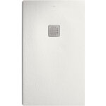 Roca ? receveur de douche � poser 100x80cm ? r�sine stonex antid�rapante et d�coupable ? grille inox ...