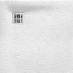 Roca receveur de douche polo + r�sine stonex antid�rapant et d�coupable - avec grille - blanc mat 90x90 ...