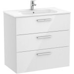 Roca - unik family - meuble bas 3 tiroirs + lavabo couleur : blanc - dimensions : 805x453x741 mm