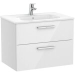 Roca - unik - meuble bas 2 tiroirs + lavabo couleur : chne city textur - dimensions : 605x453x515 mm ...