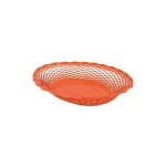 Vintage corbeille pain ovale orange 30x24 cm - roger orfevre