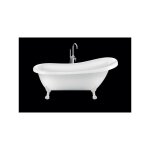 Rogier&mothes - baignoire ancienne sur pieds richmond blanche 155 cm pieds de lion blancs