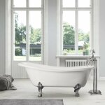 Rogier&mothes - baignoire sur pieds en fonte livingston blanche 170 cm pieds chromés Rogier&mothes - baignoire sur pieds en fonte livingston blanche 170 cm pieds chromés