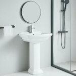 Lavabo rtro sur colonne madry 60 cm en cramique