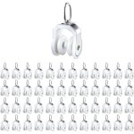 Roleader - 48 pi�ces galets de glissement pour rideaux rouleaux de rail de rideau rails de rideau � deux ...