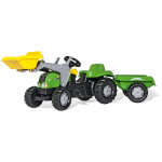 Rolly toys - tracteur  pdales rollykid - x avec remorque + chargeur frontal, ge 2, 5 - 5 ans