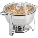 Gojoy - rond chafing dish acier inoxydable, buffets chauffants avec couvercle en verre, cuvette à eau, ... Gojoy - rond chafing dish acier inoxydable, buffets chauffants avec couvercle en verre, cuvette à eau, ...