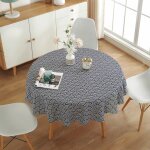 Rond nappe, mer vague motif table tissu coton lin tissu dcorative bureau table housse, style nordique ...