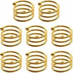 - rond de serviette or 8 pi�ces rond de serviette de table porte serviette de table ronds et porte - ...