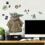 Roommates - 19 stickers dont 1 sticker gant repositionnables mandalorian bb yoda alias grogu debout ...