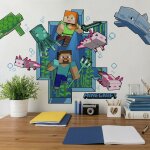 Roommates - stickers muraux gants repositionnables minecraft