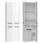 Hucoco - rory armoire de salle de bain design moderne dimensions 174x60x30 cm colonne de rangement