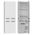 Hucoco - rory - armoire de salle de bain avec panier - dimensions 174x60x30 - meuble de rangement salle ... Hucoco - rory - armoire de salle de bain avec panier - dimensions 174x60x30 - meuble de rangement salle ...