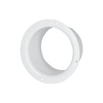 Raccord vmc 125mm ? plastique blanc ? rosace de protection pour tuyau ventilation ? finition soign�e ...