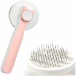 Rose)brosse de toilettage pour chat, brosse auto - nettoyante pour chats, brosse  poils longs et courts, ...