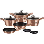 Rose gold batterie de cuisine à induction 10 pièces aluminium antiadhésif sans pfoa or rose - berlinger ... Rose gold batterie de cuisine à induction 10 pièces aluminium antiadhésif sans pfoa or rose - berlinger ...