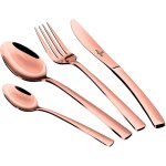 Rose gold mnagre 24 - piece acier inox. finition polie, set de couverts pour 6 personnes or rose - ...