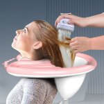 Rose plateau portable lavabo portable, bac a shampooing domicile, bac pour laver les cheveux, bassin ...