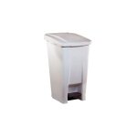 Rossignol - poubelle 60 litres rectangle à pédales blanche Rossignol - poubelle 60 litres rectangle à pédales blanche