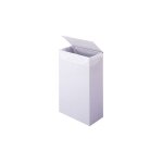 Poubelle murale 10 litres rectangle à couvercle blanche Poubelle murale 10 litres rectangle à couvercle blanche