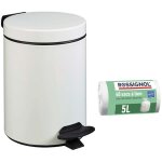 Rossignol - poubelle de salle de bain à pédale 3l et 40 sacs poubelle 5l - cyjeu Rossignol - poubelle de salle de bain à pédale 3l et 40 sacs poubelle 5l - cyjeu