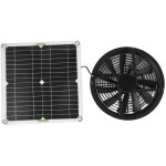 Rosvola - jeffergarden kit de ventilateur de panneau solaire 10 pouces 100w, botier de ventilation rond ...