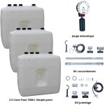 Roth - kit cuve fioul 1000 l x 3 + kit aspiration + jauge + kit jumelage
