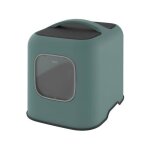 Rotho - maison toilette pour chat 57 x 39 x 40 cm - bac a litiere - vert de gui