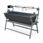 R�tissoire �lectrique inclinable - mathurin inox - tournebroche. barbecue au charbon de bois � moteur ...