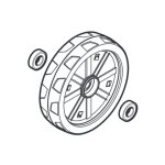 Roue avant tondeuse � gazon alpina 381007483 - 2 - ggp - 381007483 / 2