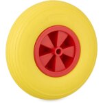 Relaxdays - roue de brouette 3. 50 - 6, jante, caoutchouc (pu), plastique (pp), robuste, charge max. ...